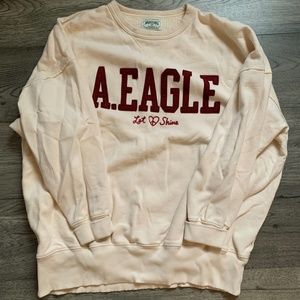 american eagle cream crewneck